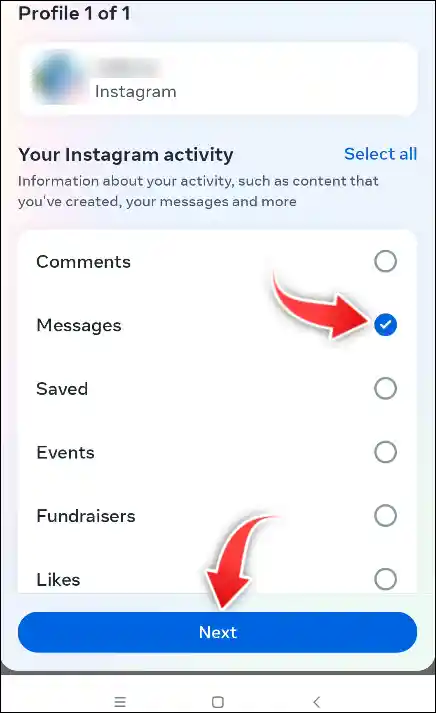 Instagram Messages Next