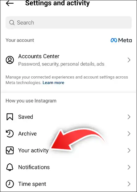 Instagram Your Activity