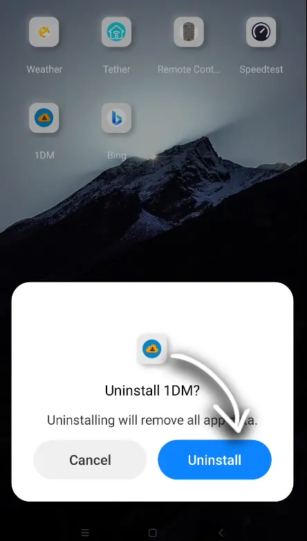 Tap on Uninstall Button