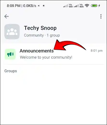 WhatsApp Announcements for community