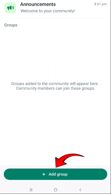 WhatsApp Community Add Groups