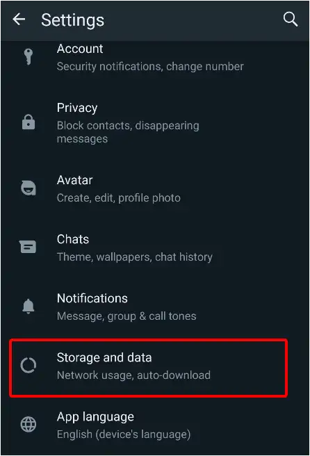 WhatsApp Storage and Data