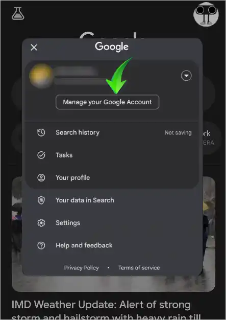 android google manage your google account