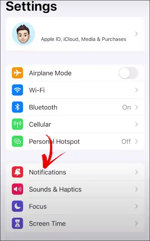 iPhone notifications settings