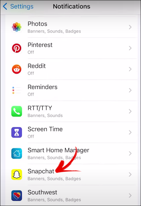 iPhone snapchat app