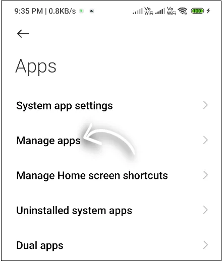manage apps setting xiaomi android