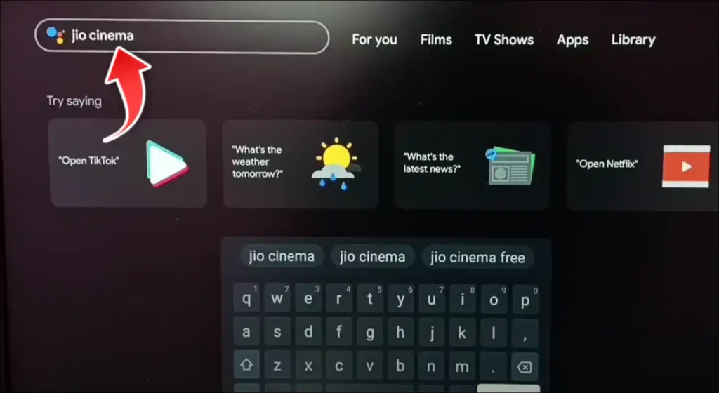 search jio cinema android tv playstore