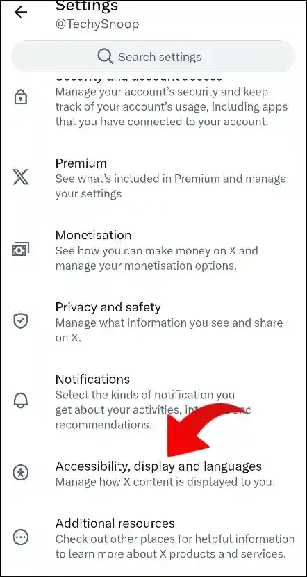 twitter accessibility display and languages