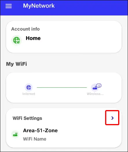 Jiohome app mynetwork WiFi settings