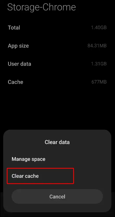 chrome browser clear cache