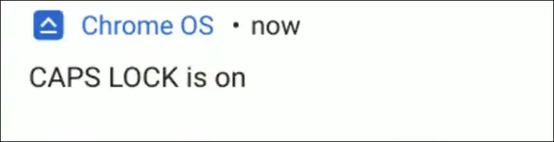 chromebook caps lock is on