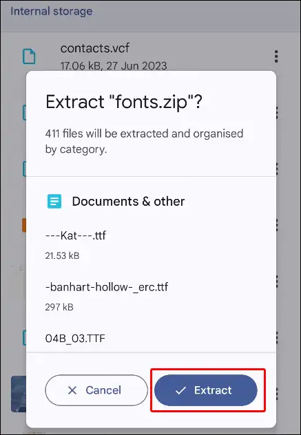 files by google zip file extract