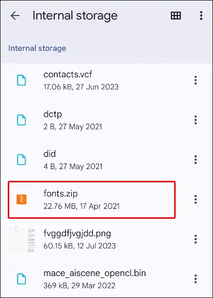 files by google zip file