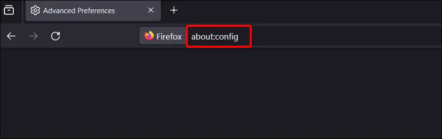 firefox about:config