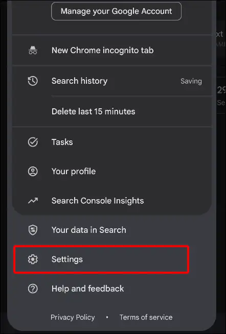 google app settings android