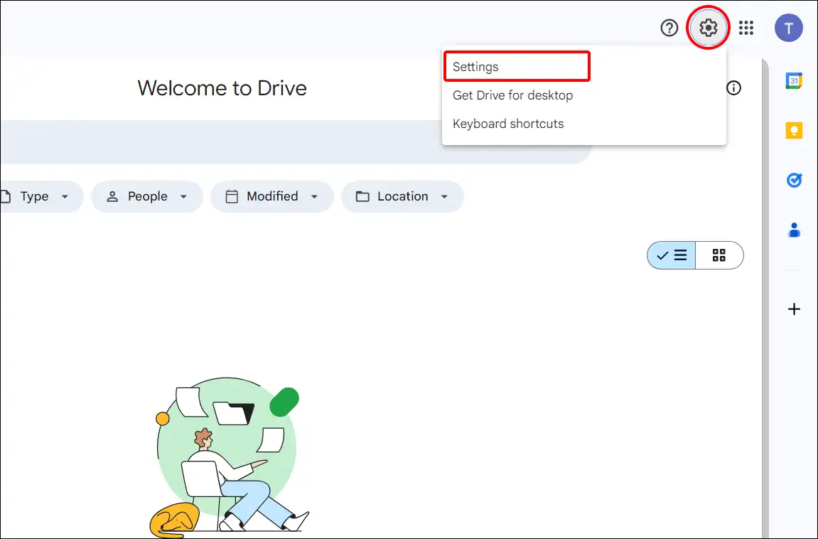 google drive settings desktop