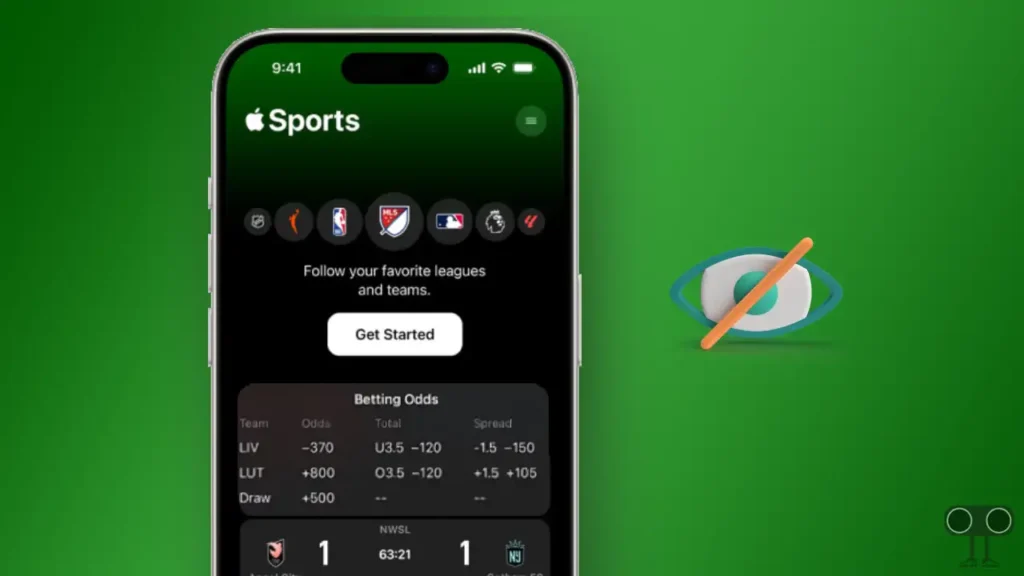 Hide Betting Odds in Apple Sports App on iPhone