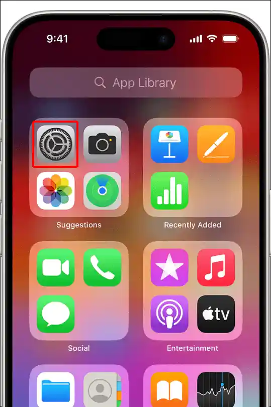 iPhone settings icon