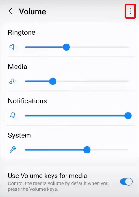 samsung volume settings