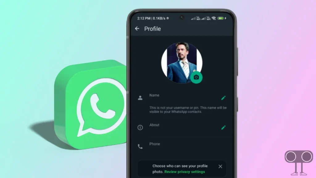set full whatsapp profile picture without cropping