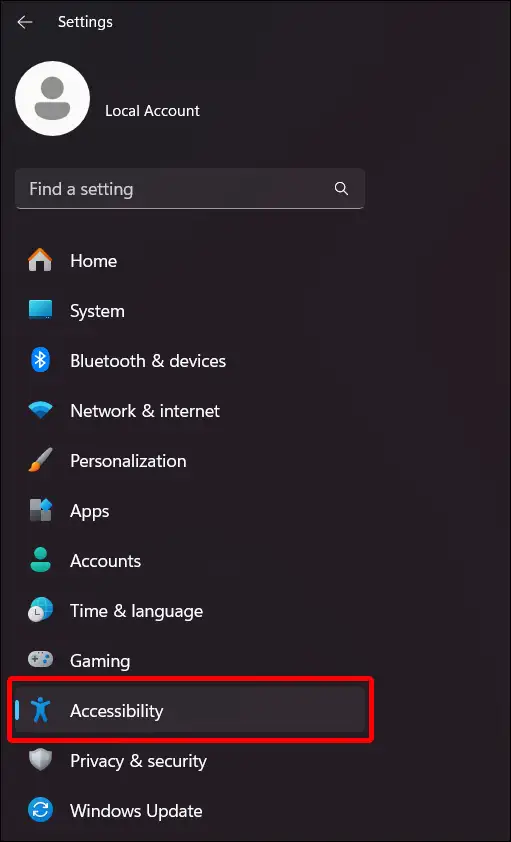 windows 11 accessibility settings