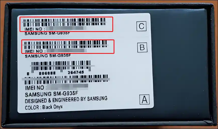 Find IMEI Number on Phone's Packaging Box