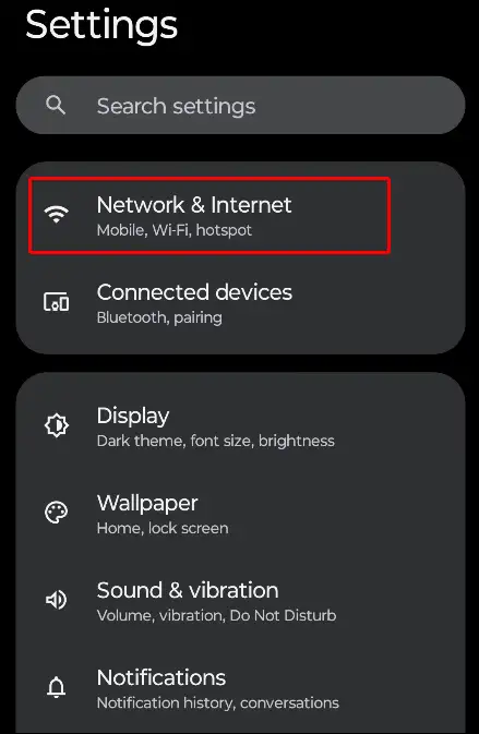 android network & internet