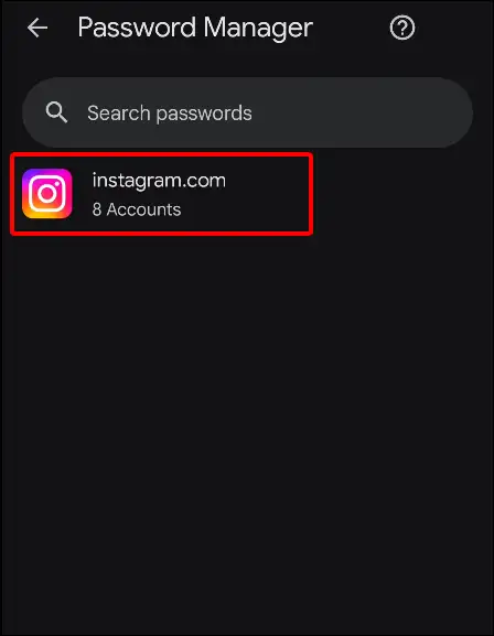 android settings autofill with google instagram