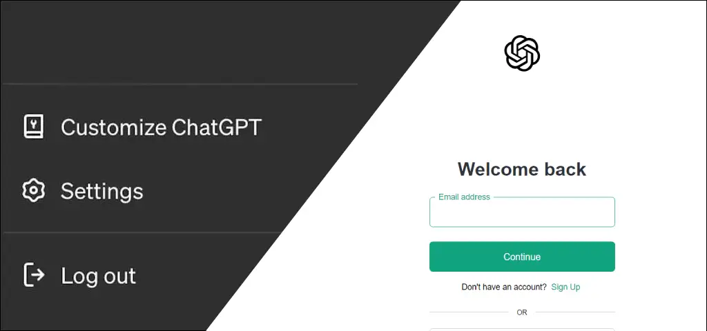 chatgpt log out and login