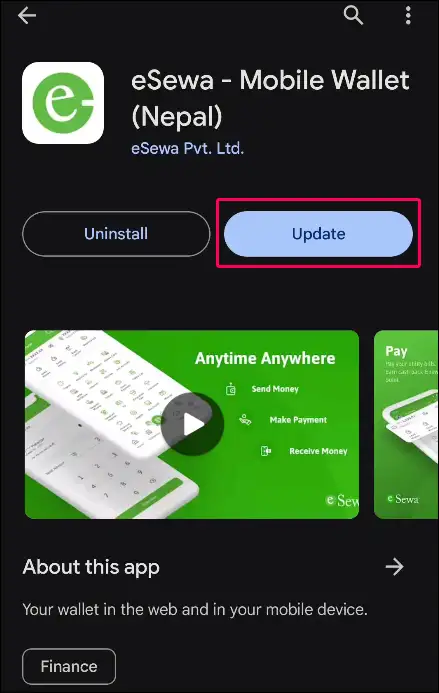 esewa app update