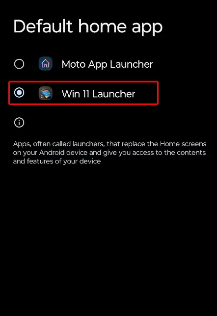 select your launcher