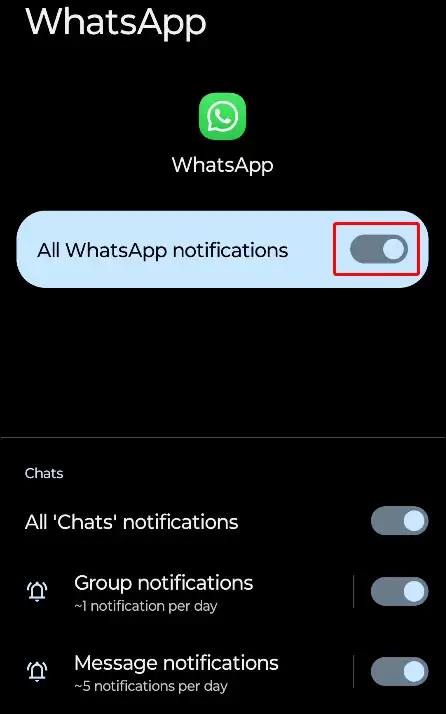 whatsapp notifications
