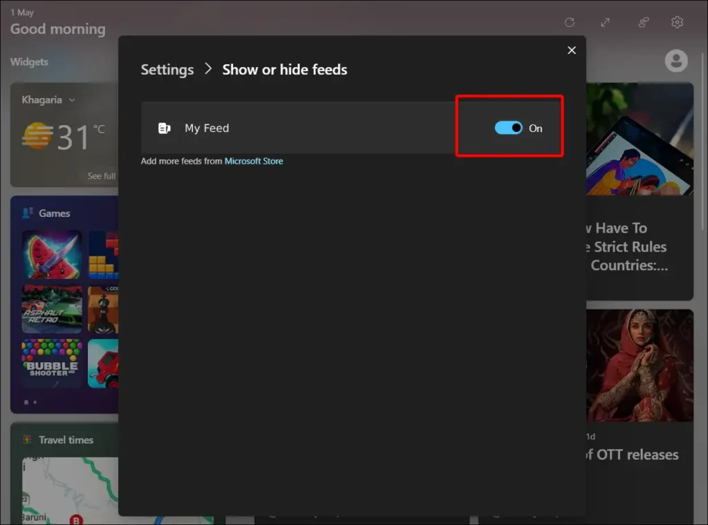 windows 11 widgets my feed settings