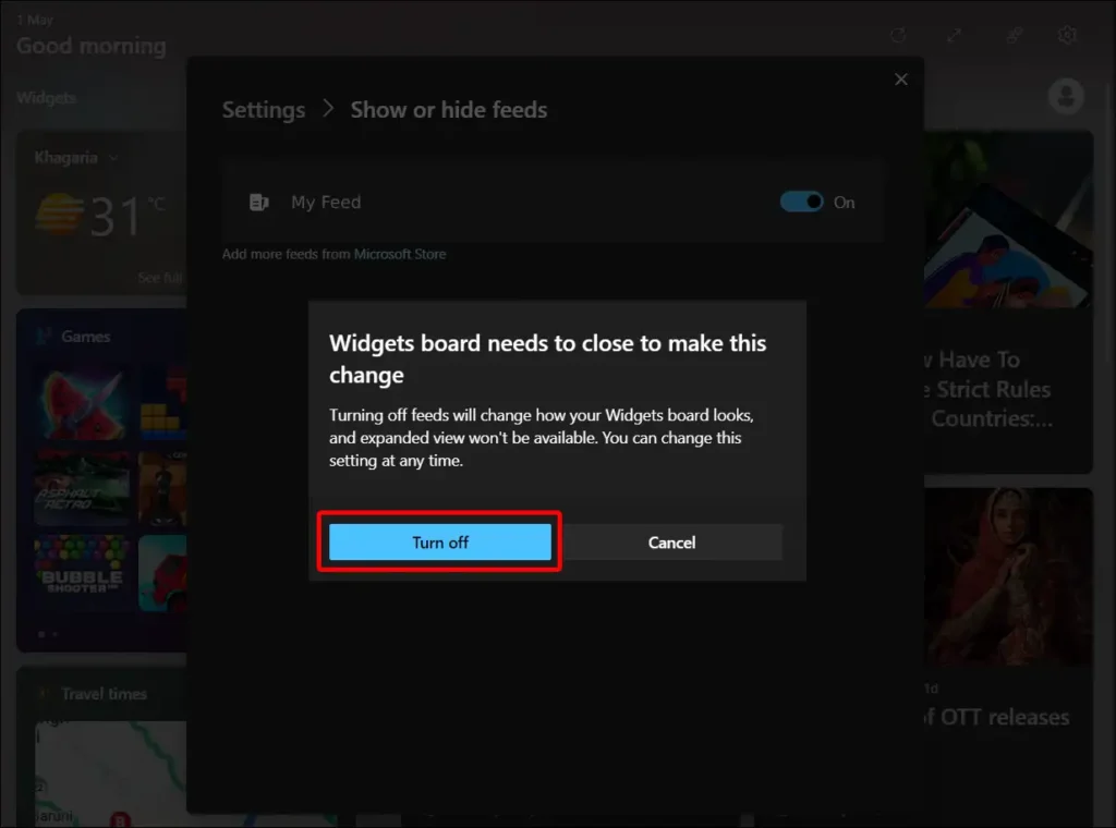 windows 11 widgets news feed turn off