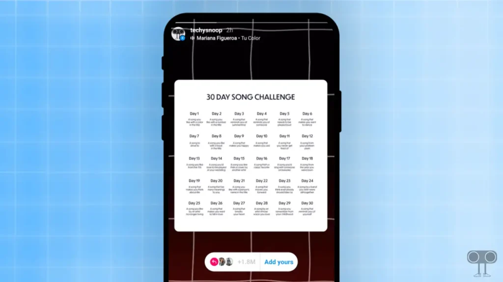 How to Use '30 Day Song Challenge' Instagram Story Template