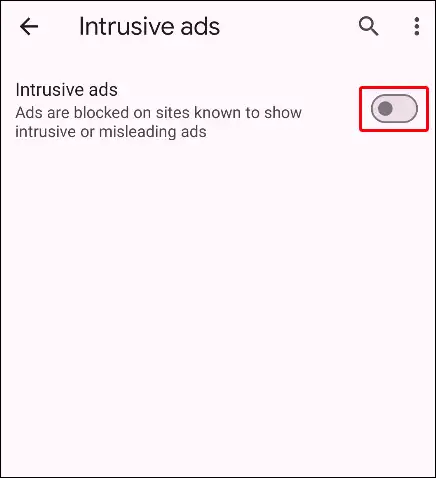 android chrome intrusive ads off