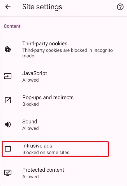 android chrome intrusive ads