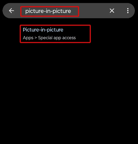 android settings picture-in-picture