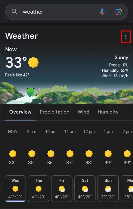 google app weather forecast