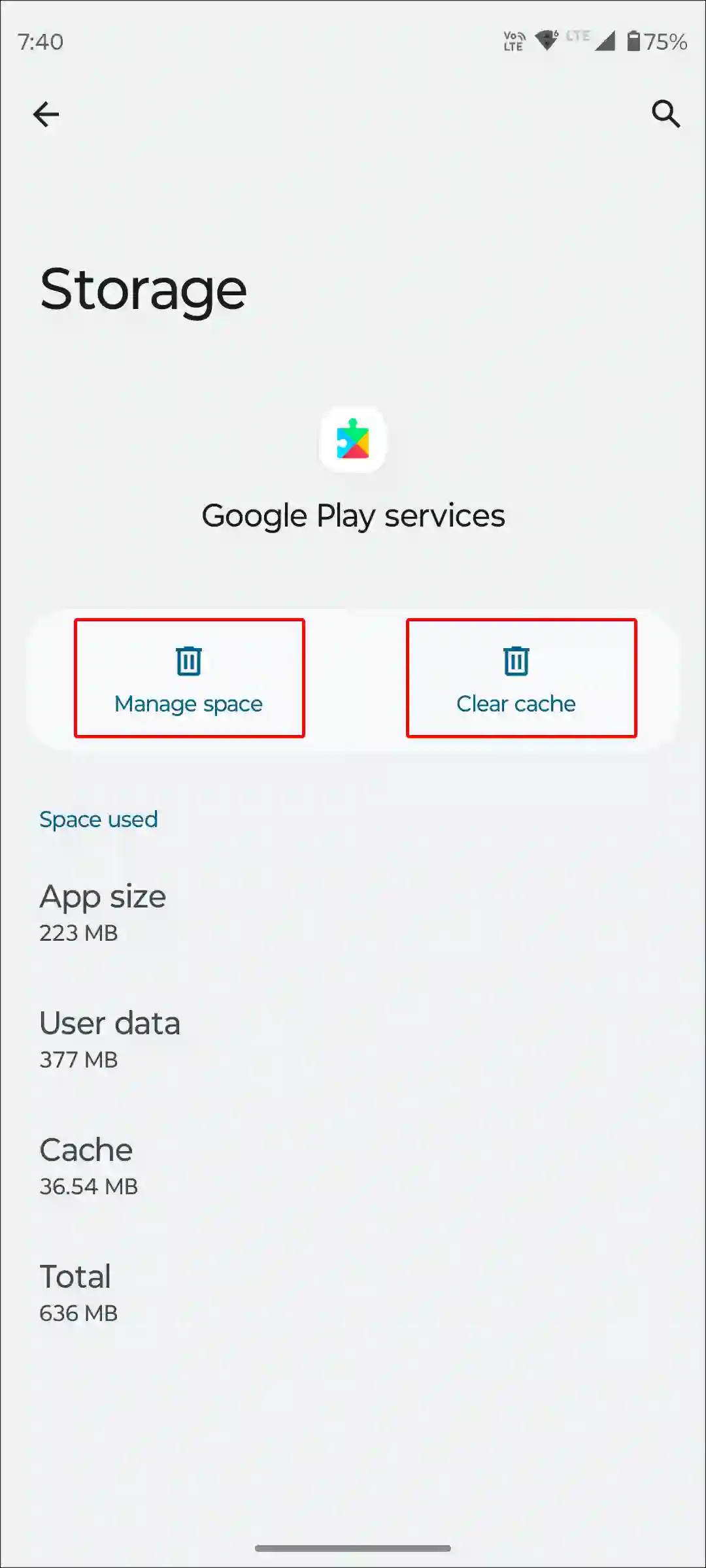 google play services clear cache