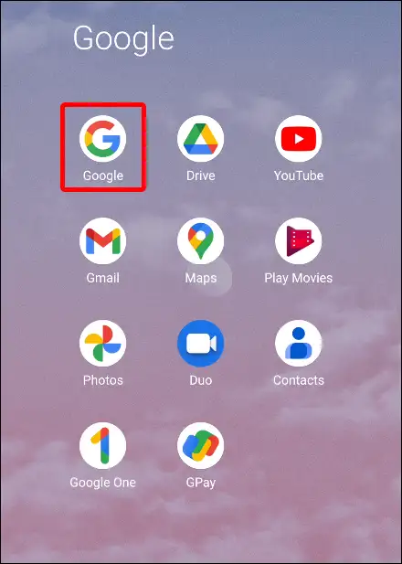 open google app