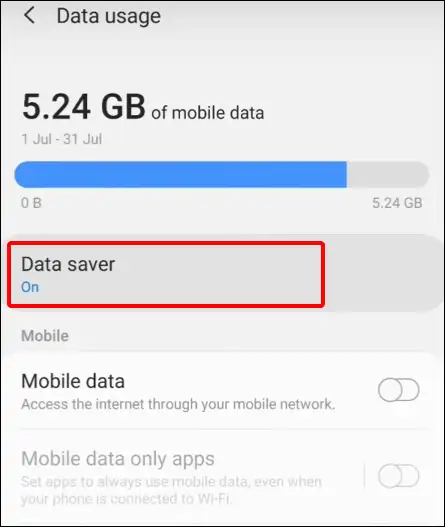 samsung data saver