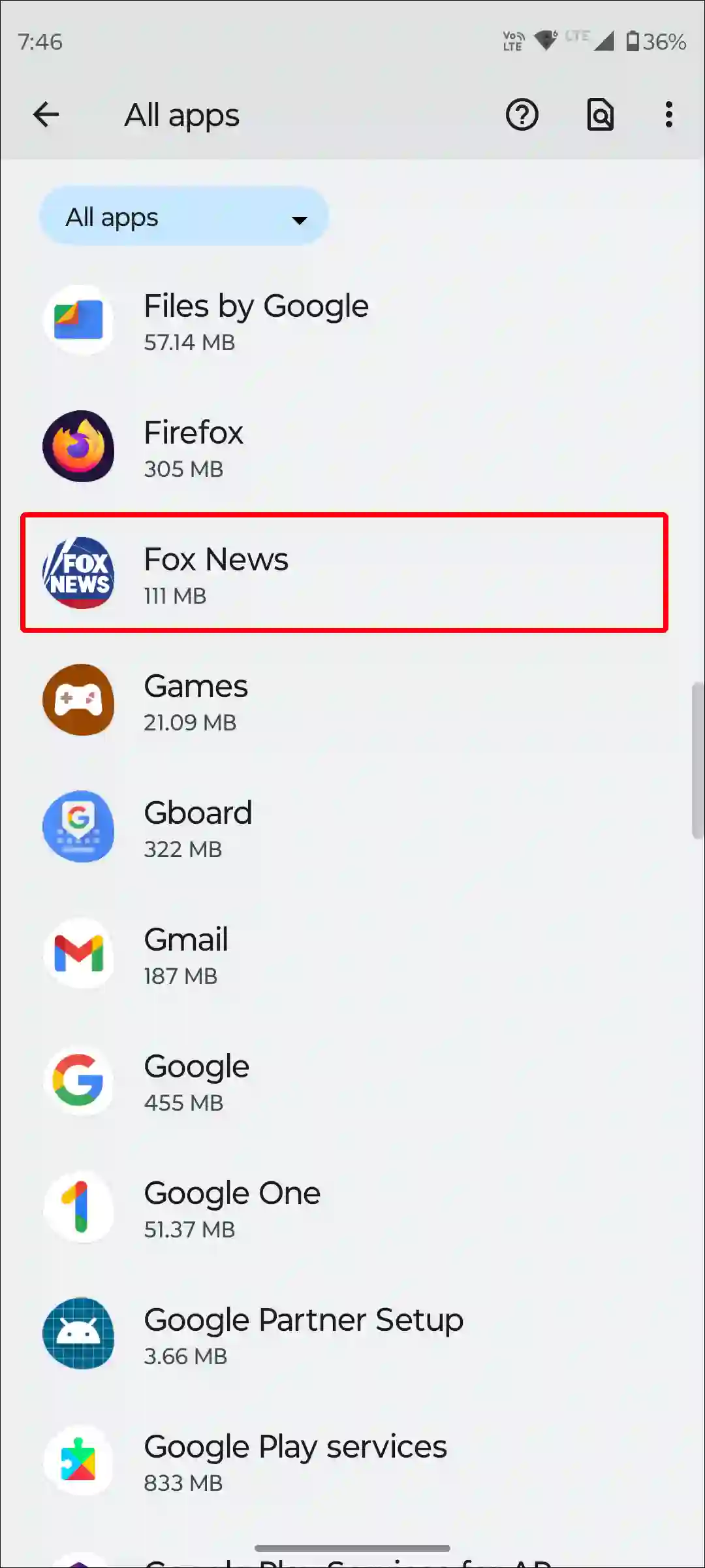 android fox news app settings