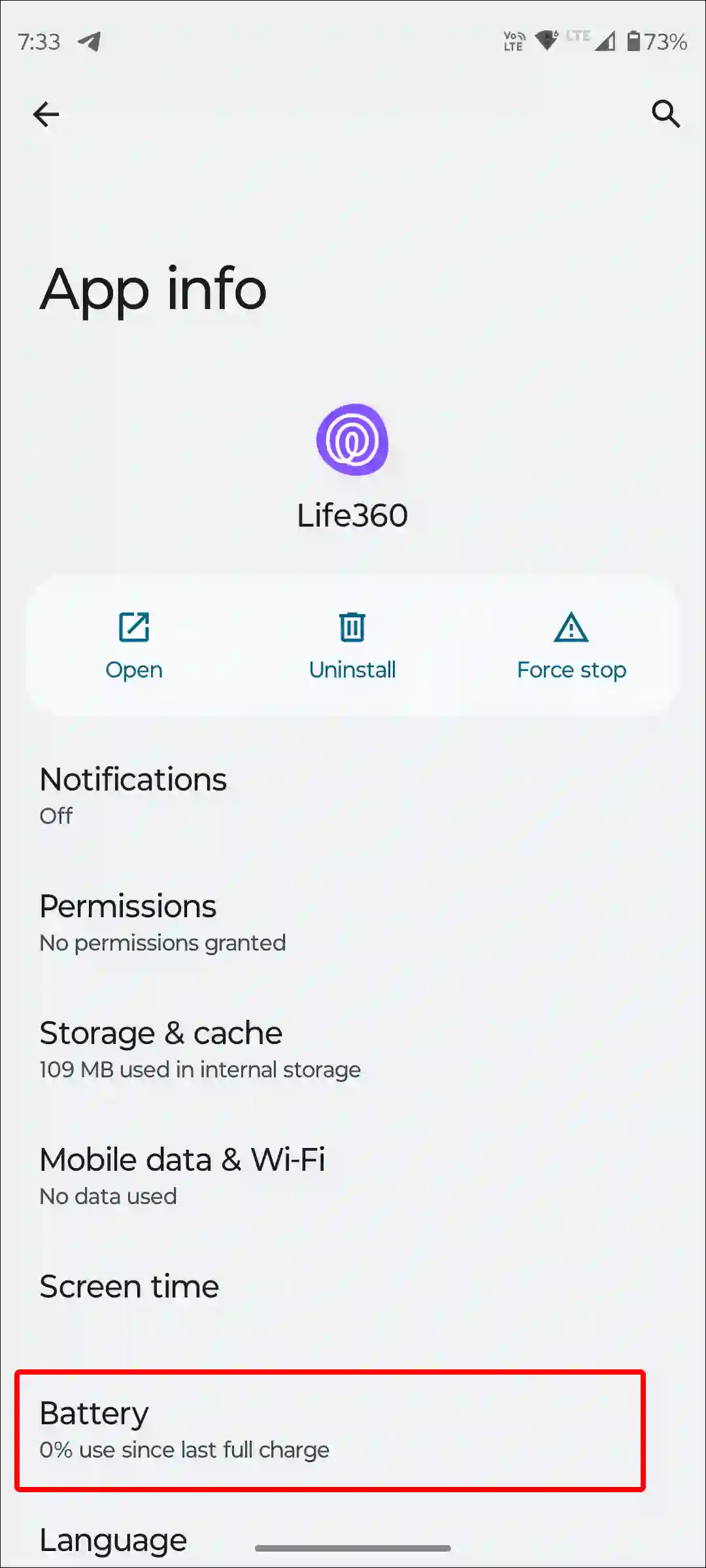 android life360 app battery optimization settings