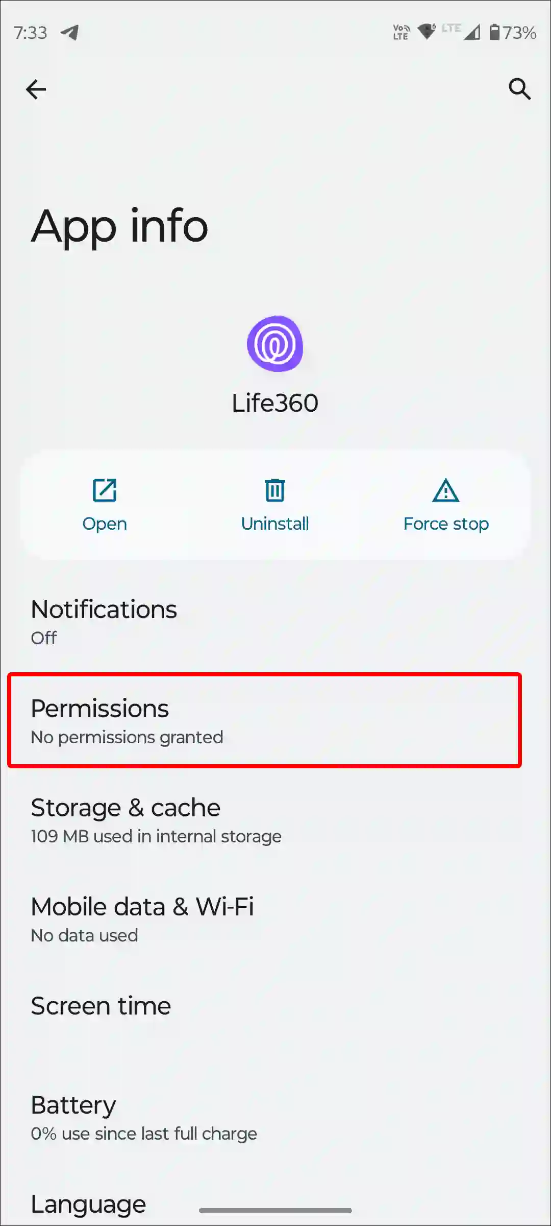 android life360 app permissions