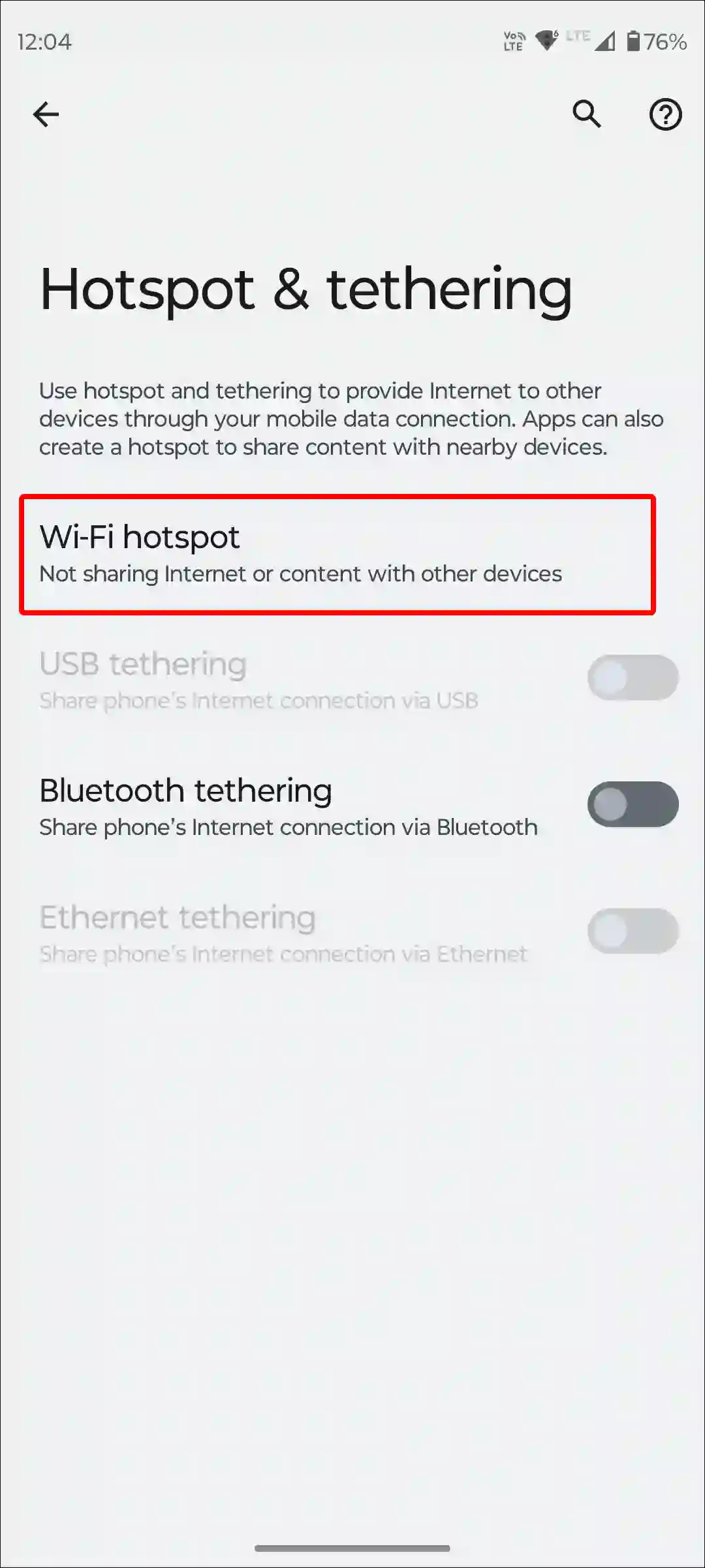 android wi-fi hotspot settings