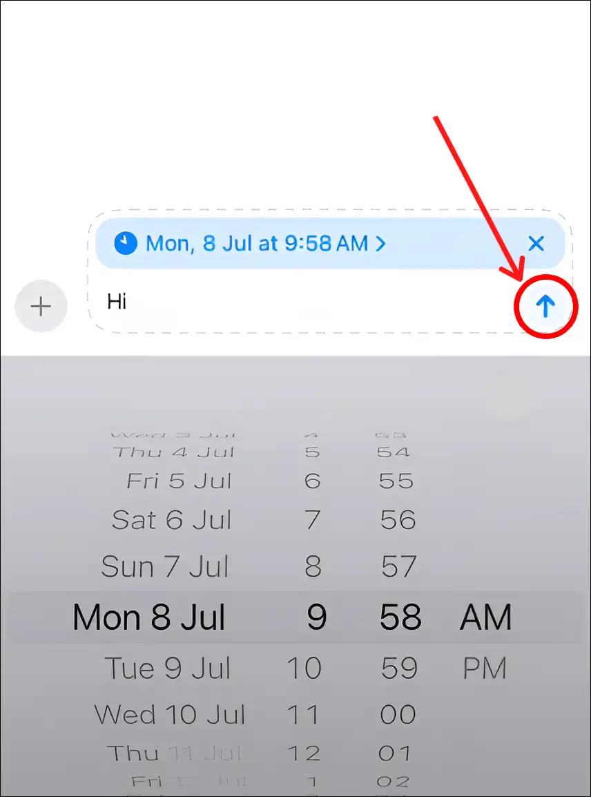 apple iphone send schedule messages