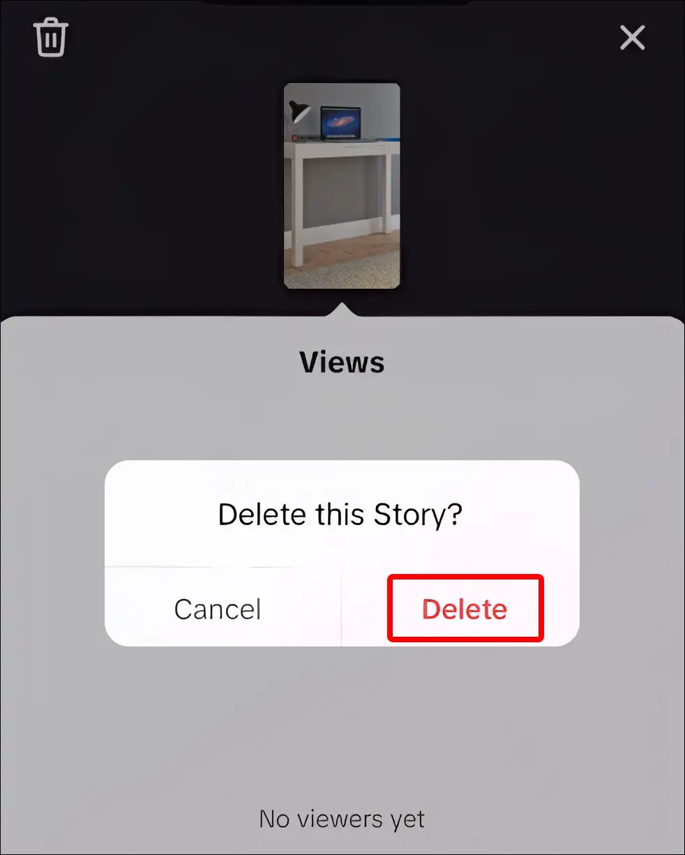 delete tiktok story