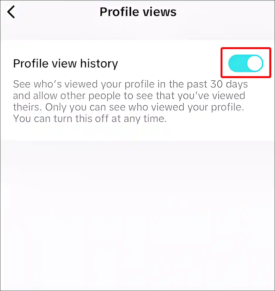 enable profile view history on TikTok