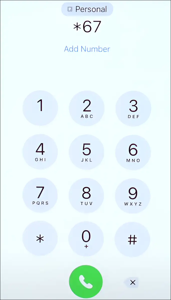 hide caller id on iphone with blocking code